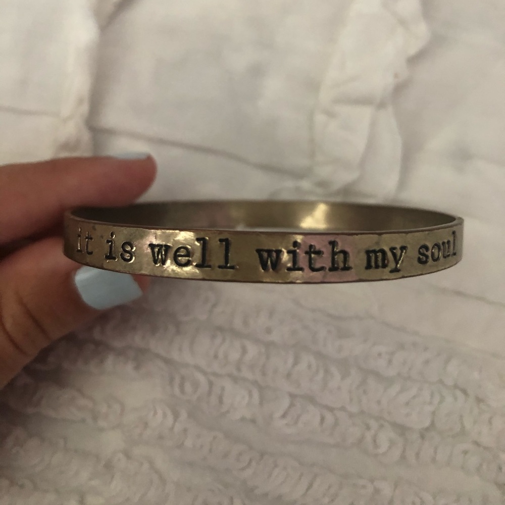 “IT IS WELL WITH MY SOUL” GOLD BANGLE